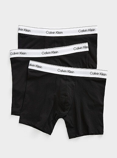 6" neutral boxer briefs Icon Cotton Stretch 3-pack