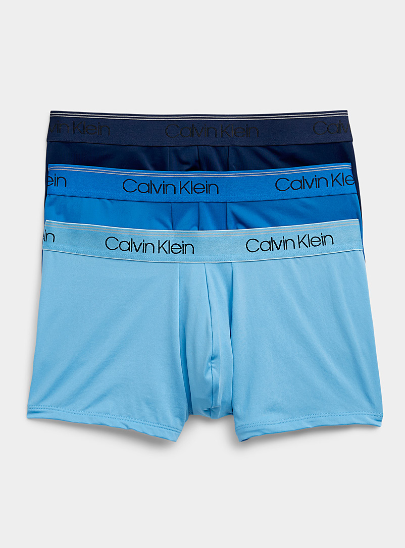 Calvin Klein Blue Classic microfibre trunks 3-pack for men