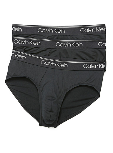 Les slips classiques noirs Polyester recycl&eacute; Emballage de 3