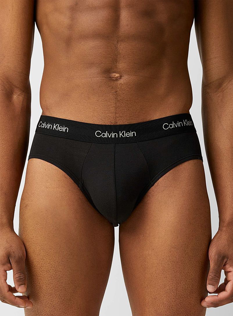 Calvin Klein Black Solid eco-friendly brief for men
