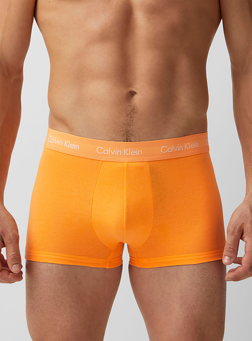 Calvin Klein Orange Solid pop-coloured trunk for men