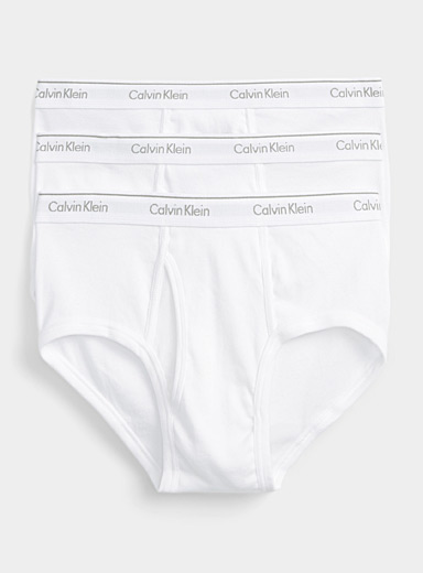 Les slips logo gris Cotton Classic Emballage de 3