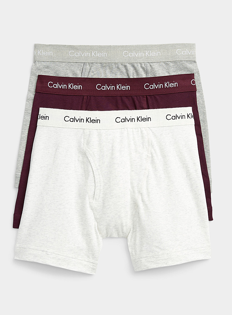 Calvin Klein Patterned Red Colourful logo boxer briefs 3-pack for men