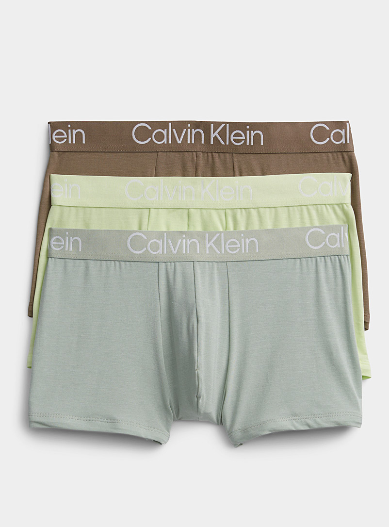 Green modal trunks 3-pack | Calvin Klein | Shop Men's Underwear Multi ...