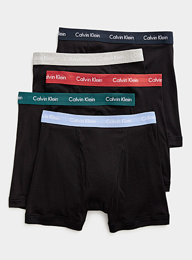 Stretch cotton solid boxer briefs 3-pack