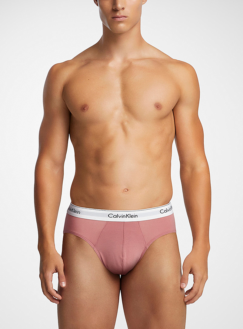 Calvin Klein Pink Contrast waist solid brief for men