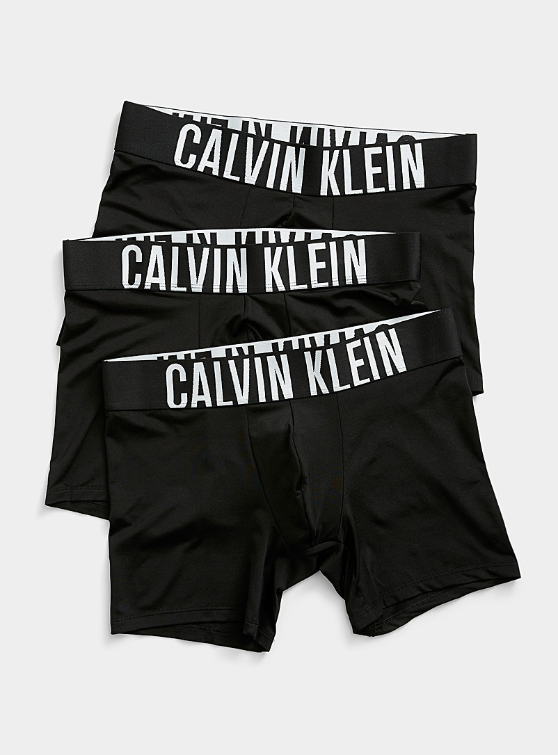 Calvin Klein: Les boxeurs longs Intense Power Emballage de 3 Noir pour homme