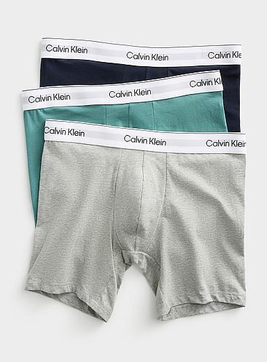 Calvin Klein Assorted 6" neutral/colour boxer briefs Icon Cotton Stretch 3-pack for men