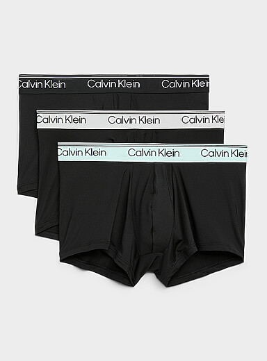 3" low-rise stretch trunks Recycled polyester 3-pack