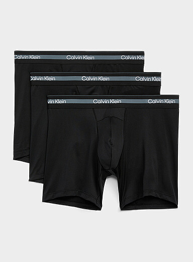 6'' micro mesh black boxer briefs Icon Active 3-pack