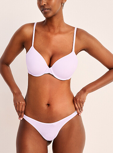Calvin Klein Lilacs Perfectly Fit second skin plunge bra for women