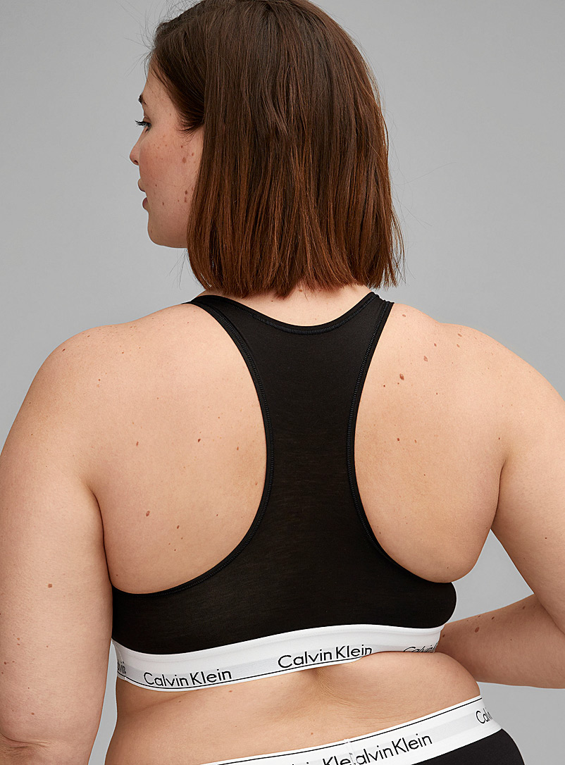 Calvin Klein: La bralette athlétique coton modal Taille plus Noir pour femme