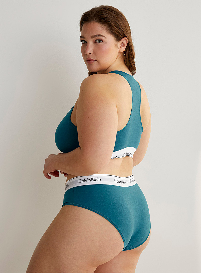 Calvin Klein Blue Cotton modal sporty bikini panty Plus size for women