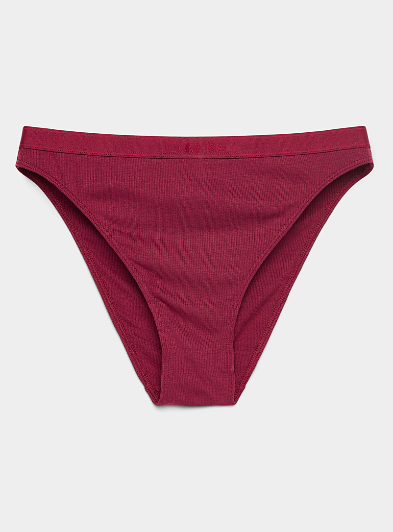 Calvin Klein Red Pure ribbed bikini panty for women