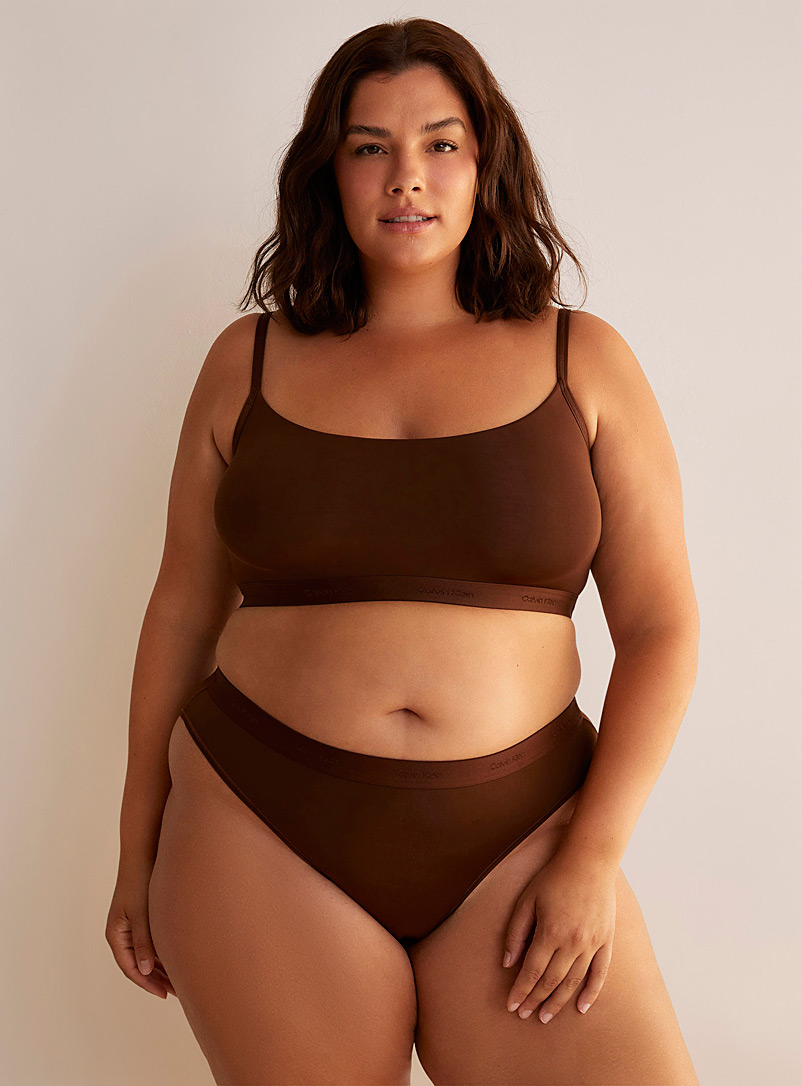Calvin Klein Brown Form to Body bikini panty Plus size for women