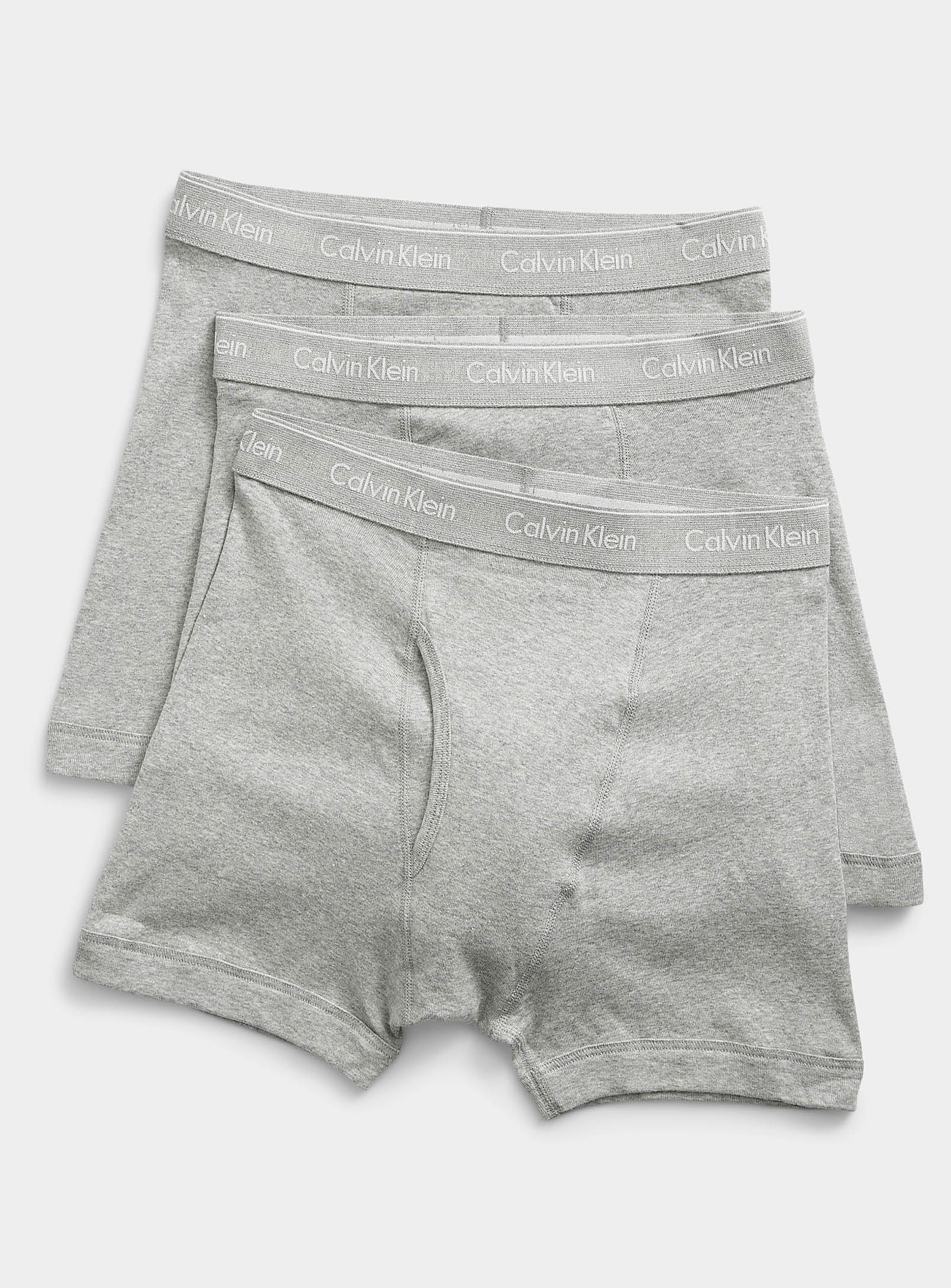Shop Calvin Klein Classic Boxer Briefs 3-pack In Grey