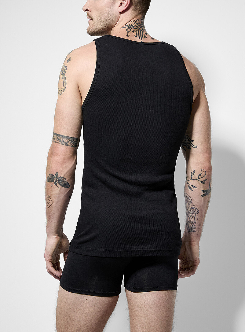 Ribbed crew neck tank undershirts 3-pack product image 2