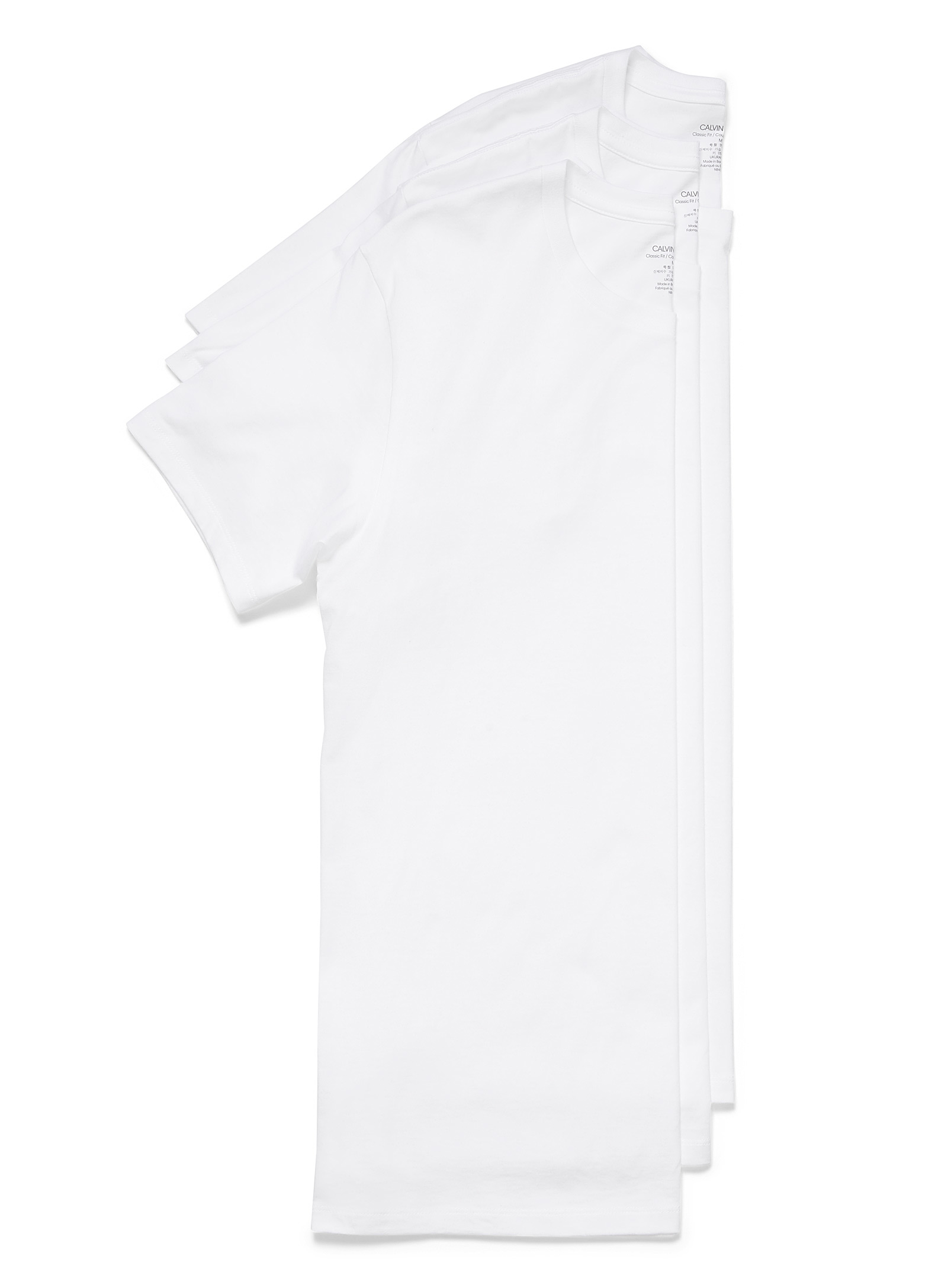 Calvin Klein Classic Crew-neck T-shirts 3-pack In White