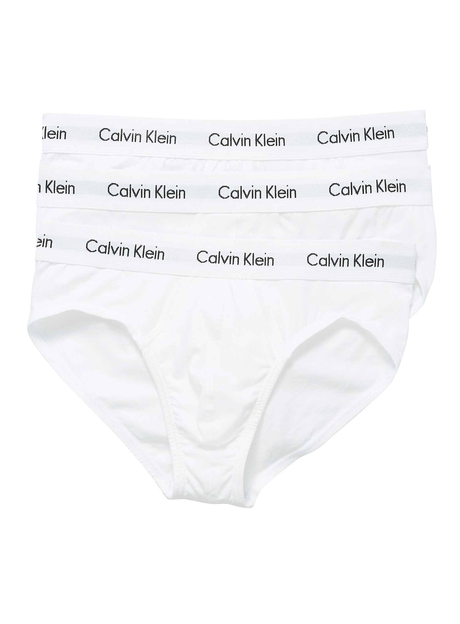 Calvin Klein Classic Stretch Cotton Briefs 3-pack In White