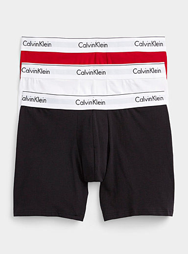 Striped-band solid boxer briefs 3-pack | Calvin Klein | Shop Men's  Underwear Multi-Packs Online | Simons