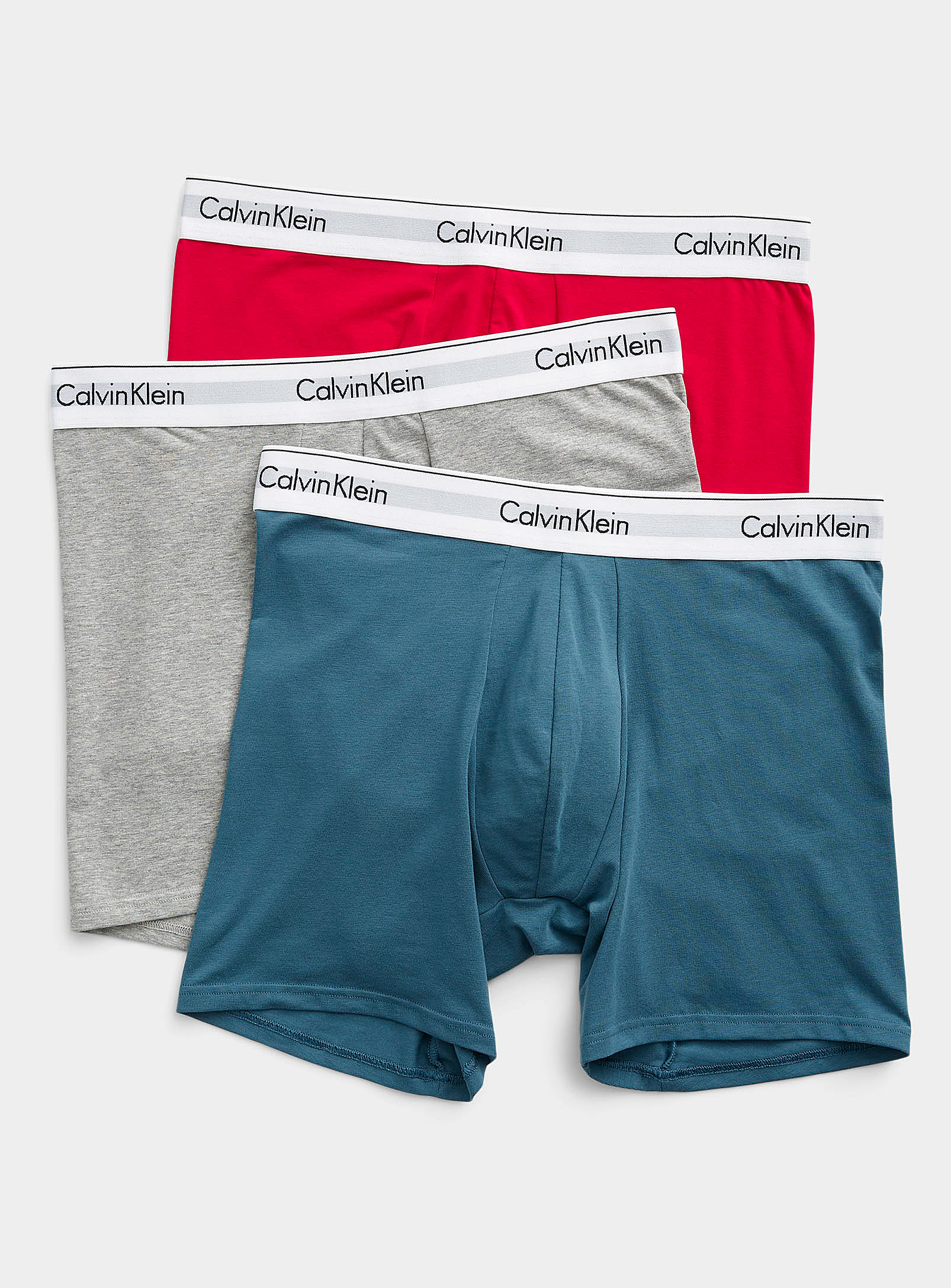 Calvin Klein Colourful Modern Cotton Stretch Boxer Briefs 3-pack In Multi
