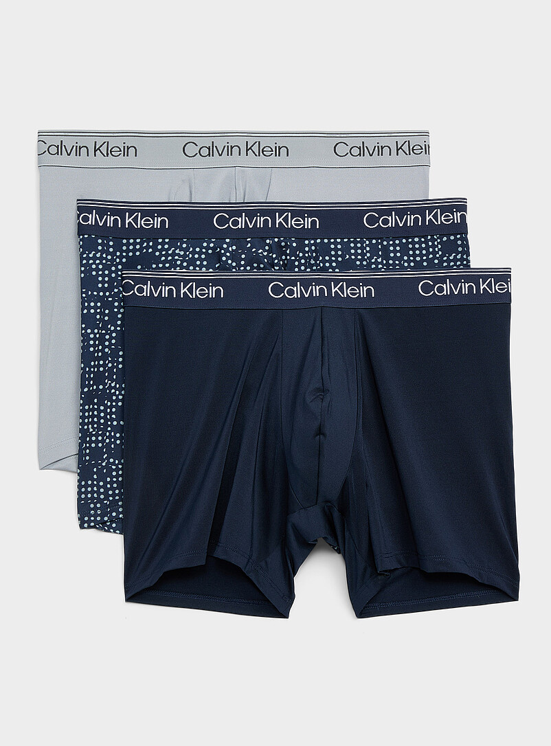 6" Solid/dot Stretch Boxer Briefs Recycled Polyester 3-Pack