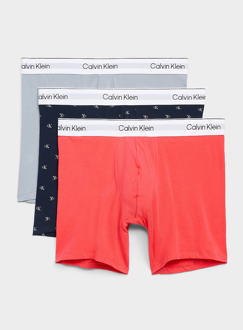 6" grey/navy/red boxer briefs Icon Cotton Stretch 3-pack product image (primary)