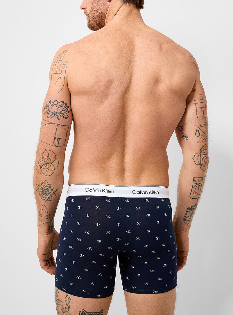 6" grey/navy/red boxer briefs Icon Cotton Stretch 3-pack product image 3