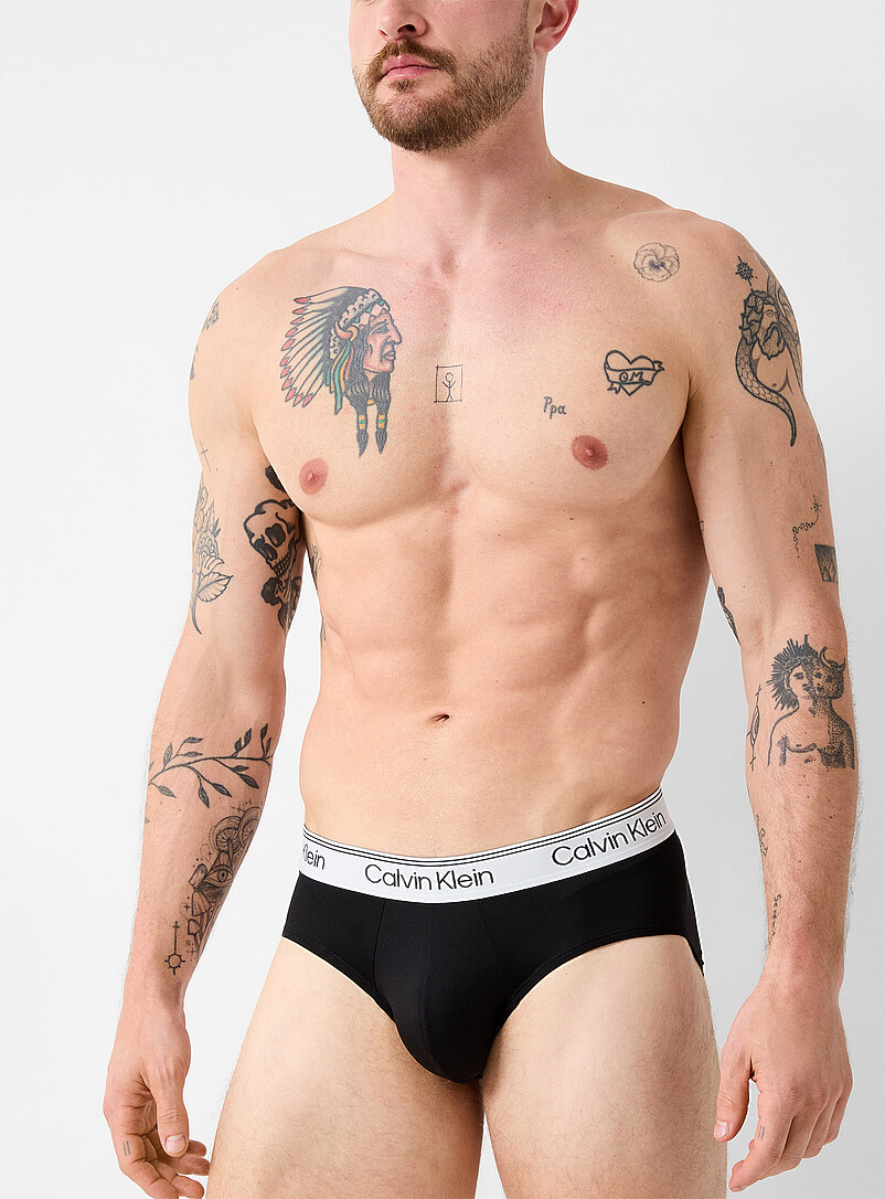 Contrast-waist stretch briefs Recycled polyester 3-pack product image 2