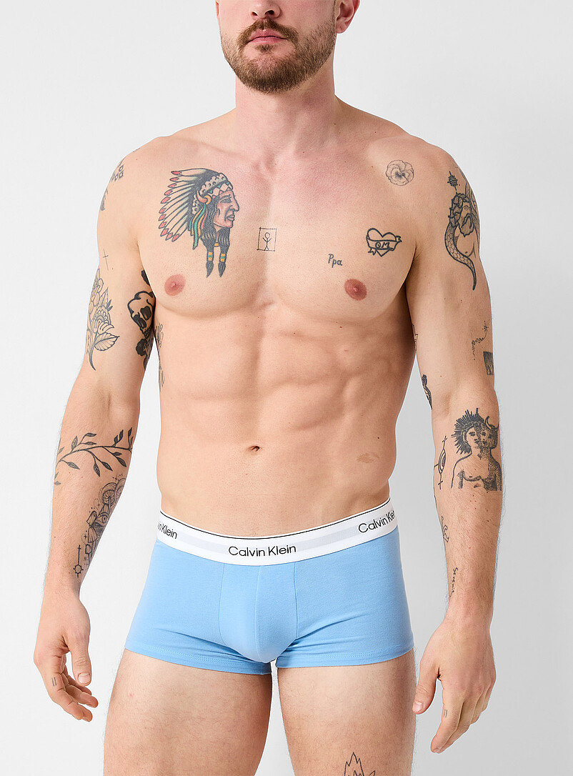 3" grey/blue/red trunks Icon Cotton Stretch 3-pack product image 2