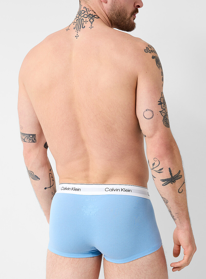 3" grey/blue/red trunks Icon Cotton Stretch 3-pack product image 3