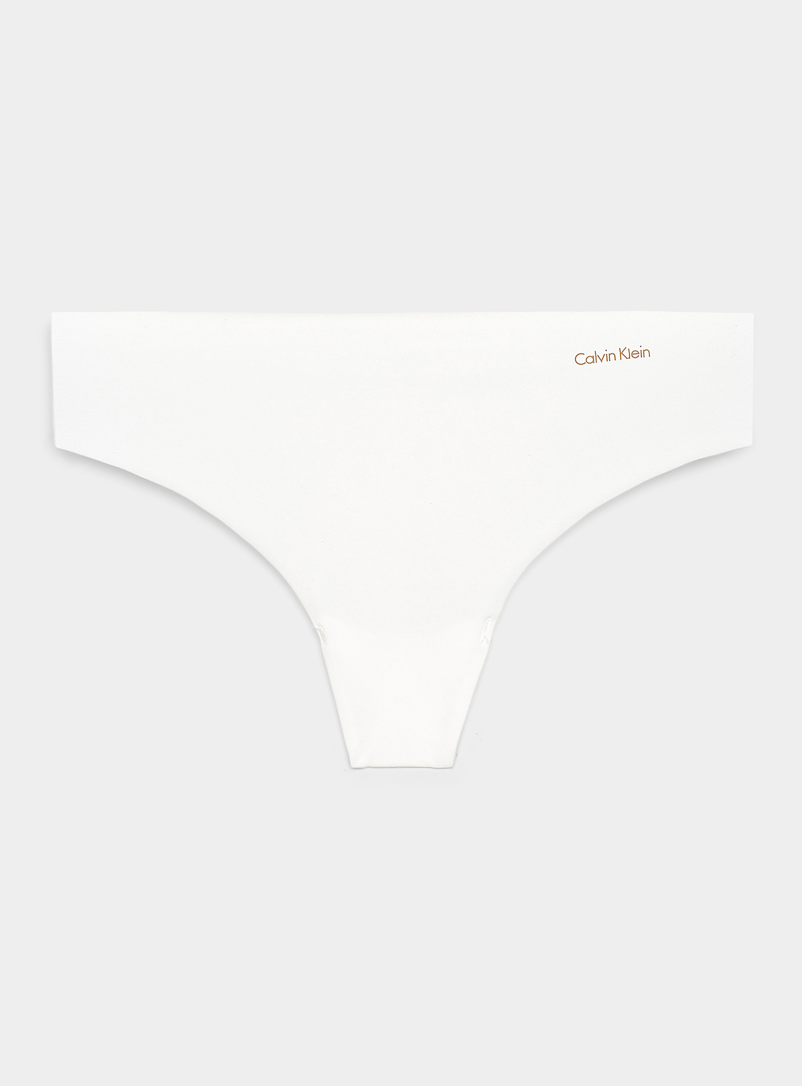 Calvin Klein Laser-cut Thong In Ivory White