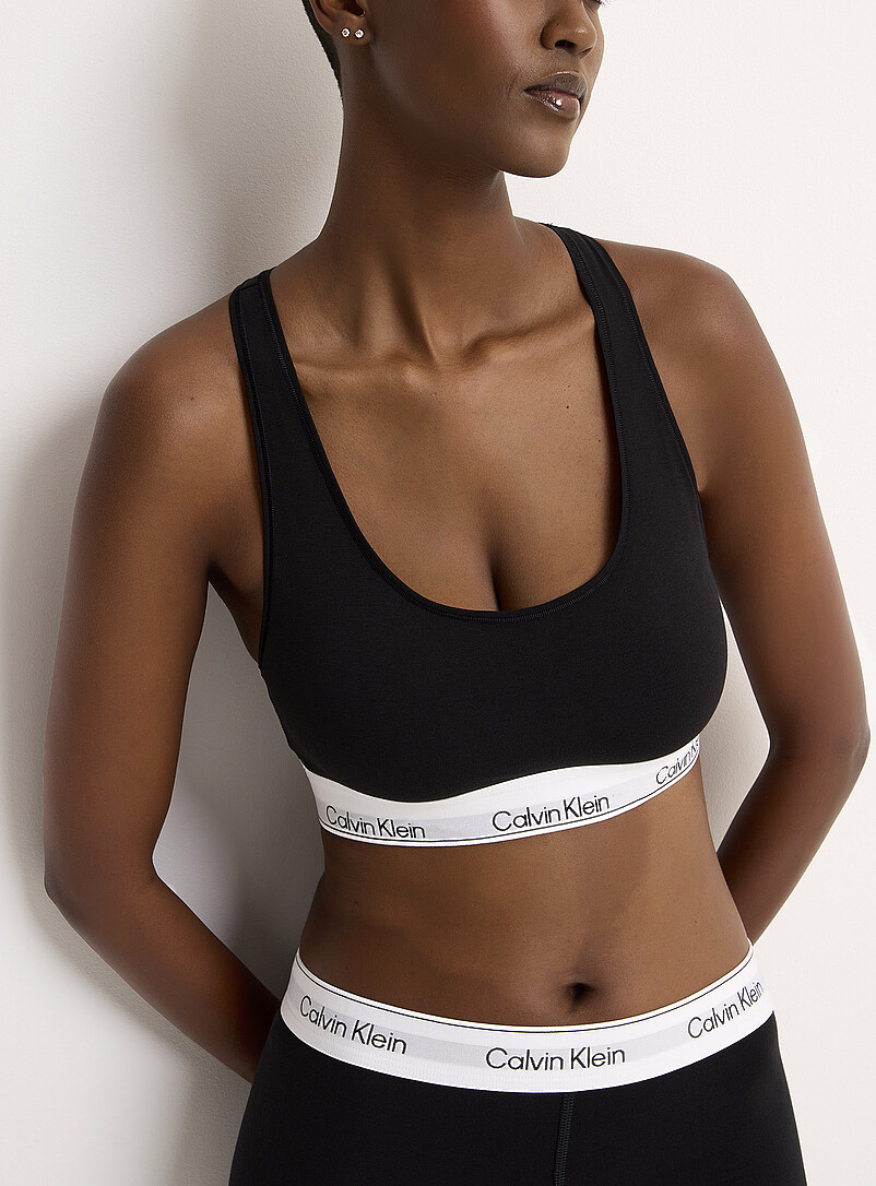 Logo Band Scoop-Neck Bralette
