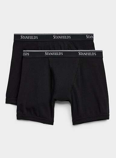 6" ultra-comfortable solid boxer briefs Flex 2-pack