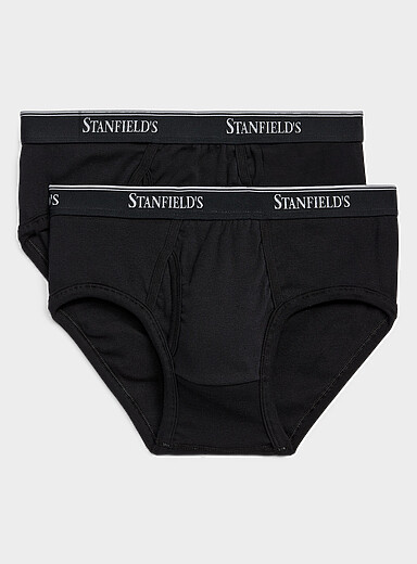 Stanfield's: Les slips tout confort Flex Emballage de 2 Noir pour homme