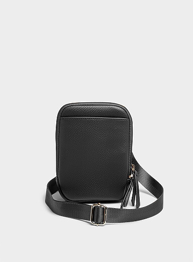 La pochette pour t&eacute;l&eacute;phone zipp&eacute;e textur&eacute;