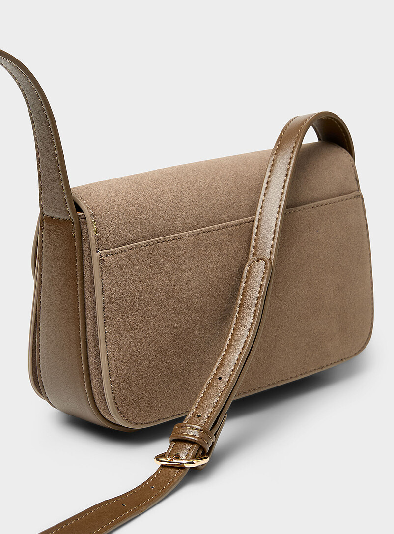 Simons Taupe Minimalist crossbody bag for women
