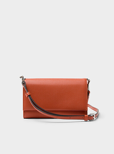 Simons Corn/Vanilla Yellow Crossbody pebbled bifold wallet for women