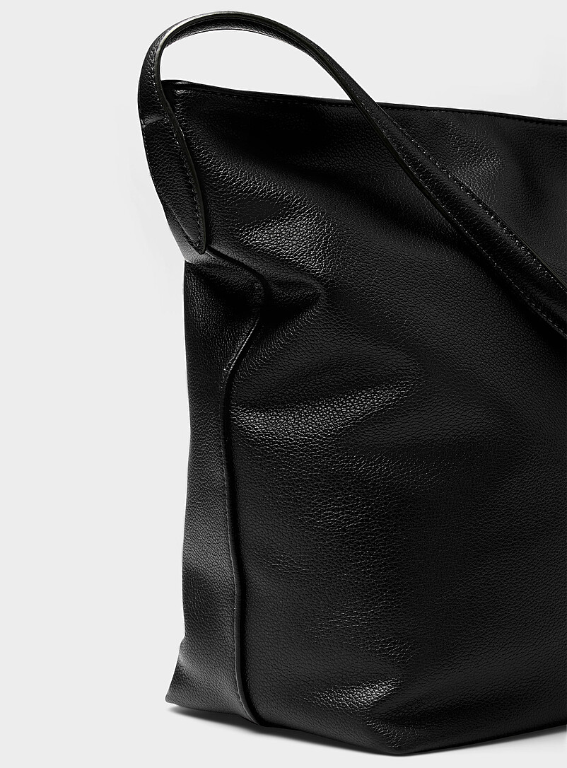 Simons: Le sac besace grenu souple Chocolat - Espresso pour femme