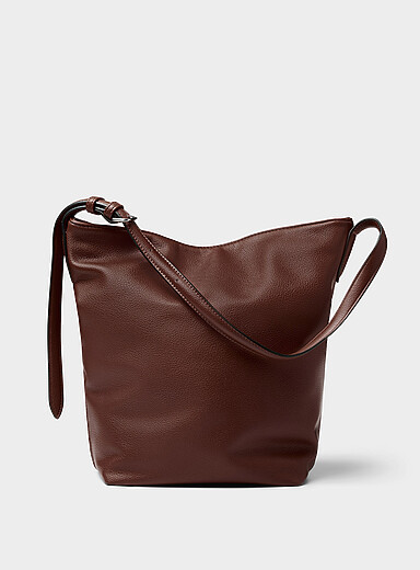 Supple pebbled hobo bag