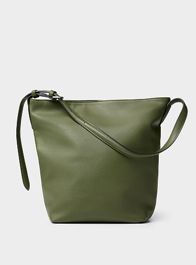 Supple pebbled hobo bag