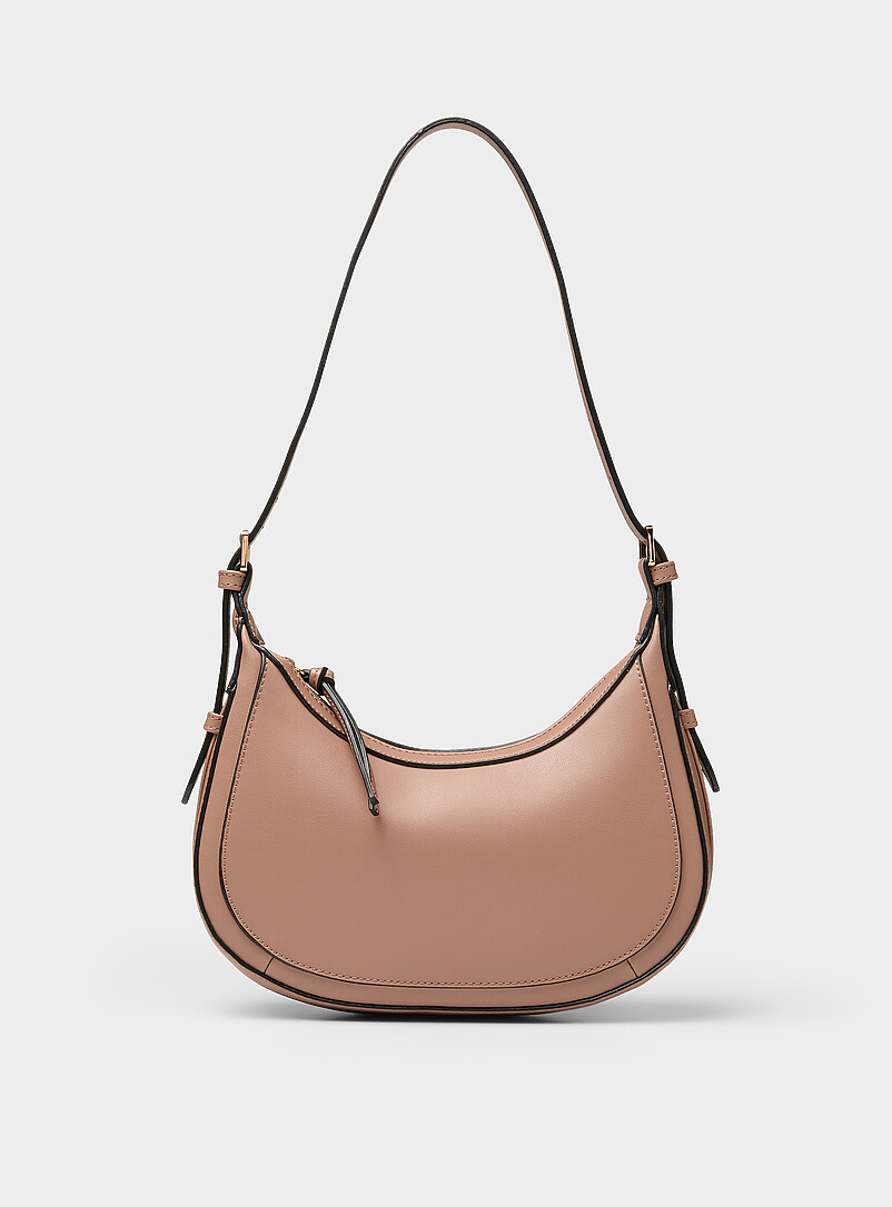 Simons: Le petit sac d'&eacute;paule arrondi uni Noir pour femme