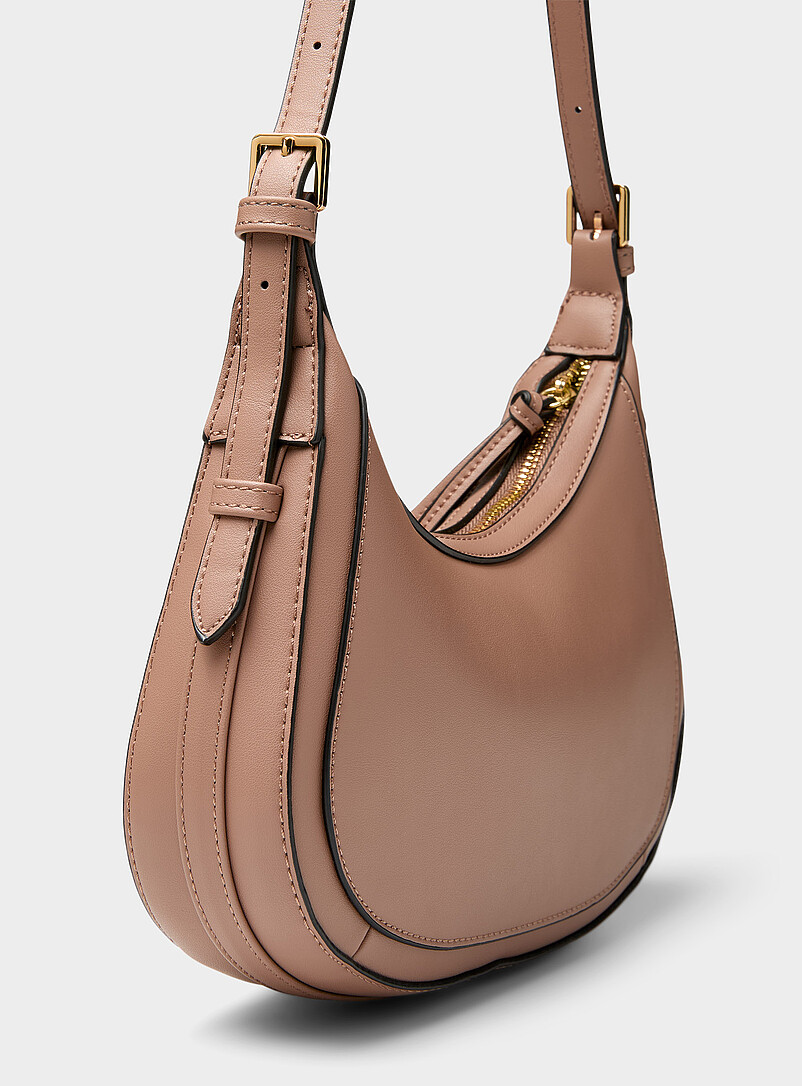 Simons: Le petit sac d'&eacute;paule arrondi uni Noir pour femme