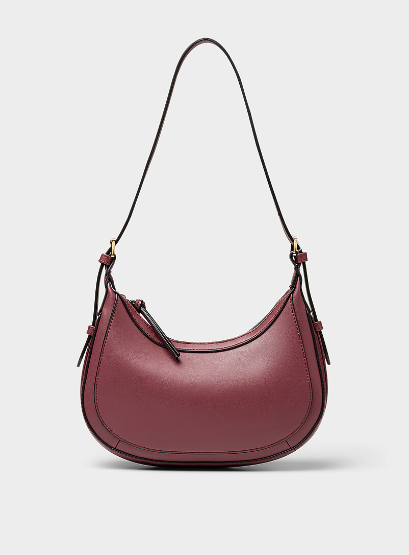 Simons: Le petit sac d'&eacute;paule arrondi uni Noir pour femme