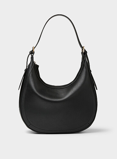 Solid rounded hobo bag