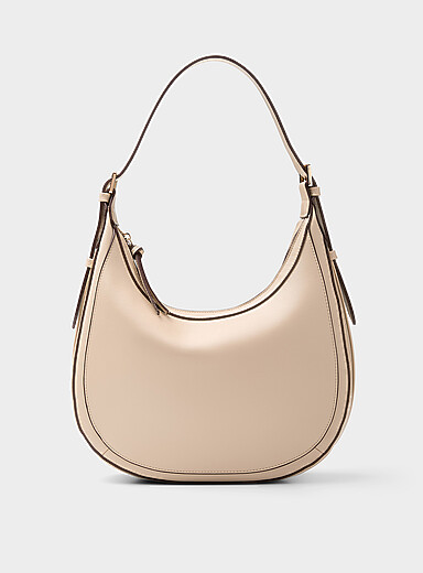 Simons: Le sac besace arrondi uni Noir pour femme
