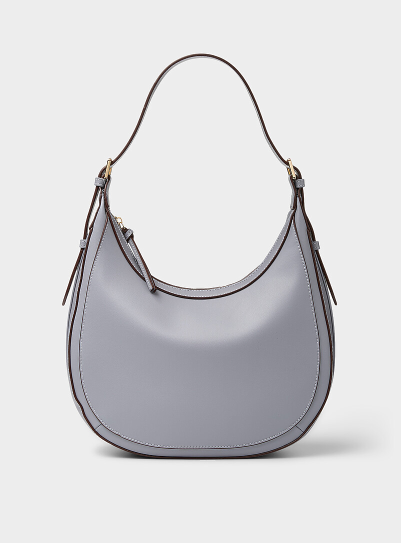 Simons: Le sac besace arrondi uni Noir pour femme