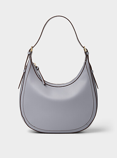 Solid rounded hobo bag