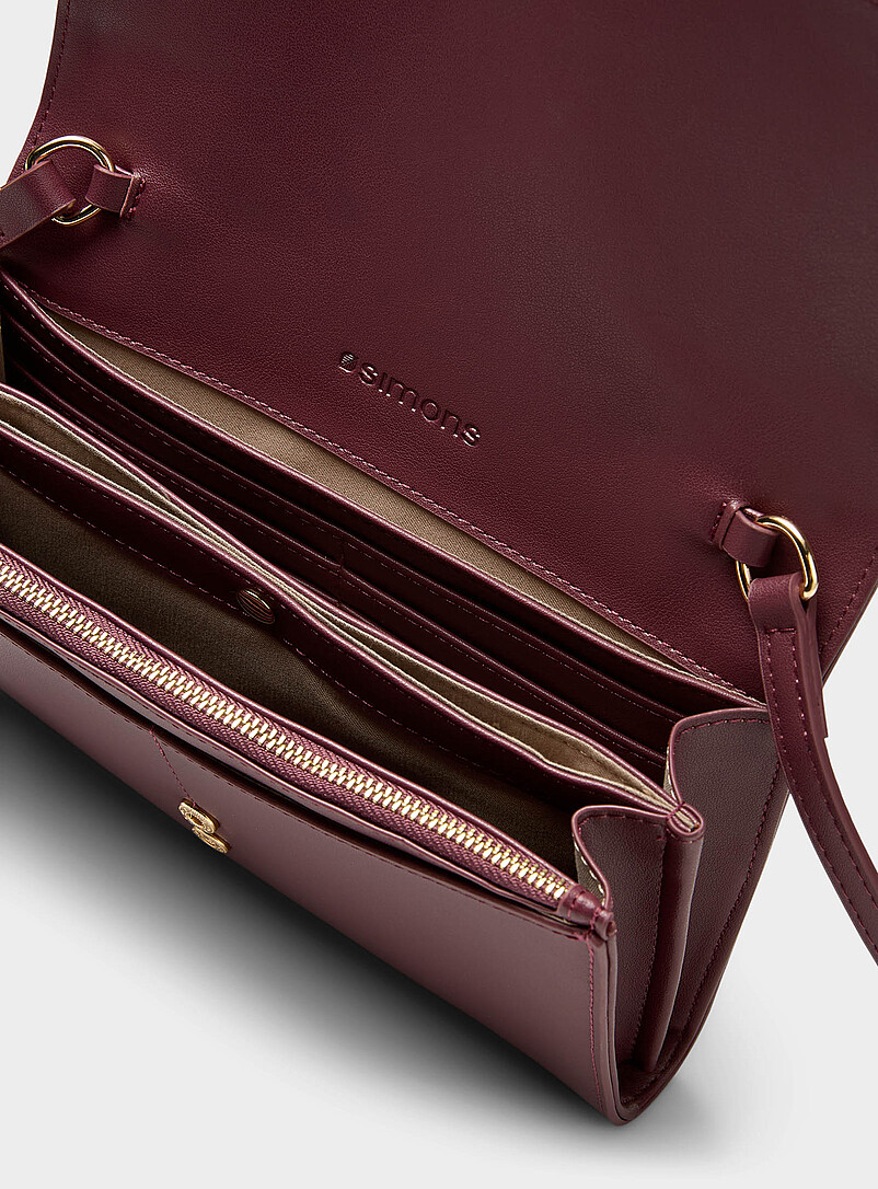Simons Black Organized minimalist clutch for women