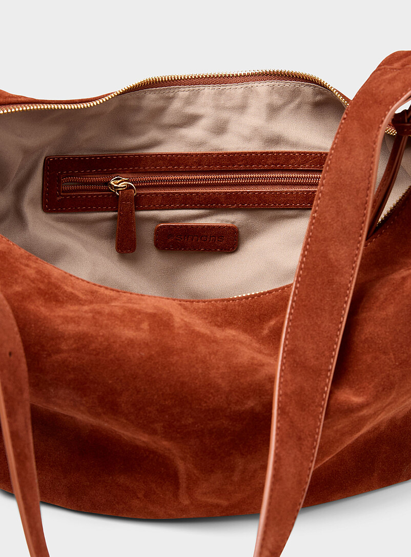 Simons: Le sac besace arrondi souple Bleu marine - Bleu nuit pour femme